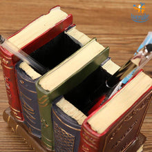 Load image into Gallery viewer, Retro Book Resin Stationery Holder - Hand painted