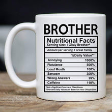 Load image into Gallery viewer, Brother Nutritional Facts Mug