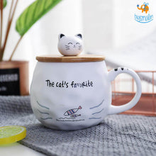 Load image into Gallery viewer, Kitty Mug With Lid & Spoon