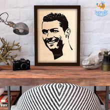 Load image into Gallery viewer, Footballer Engraved Wooden Frame (19 x 13 inches)