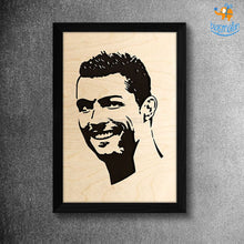 Load image into Gallery viewer, Footballer Engraved Wooden Frame (19 x 13 inches)