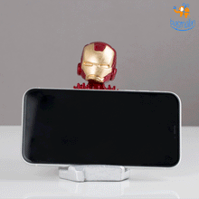 Load image into Gallery viewer, Iron Man Bobblehead Mobile Stand (Hand-Painted)