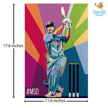 Load image into Gallery viewer, M S Dhoni Printed Wooden Frame ( 17.6 x 11.6 inches)
