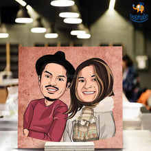 Load image into Gallery viewer, Personalized Caricature Wooden Portrait | COD Not Available