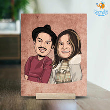 Load image into Gallery viewer, Personalized Caricature Wooden Portrait | COD Not Available