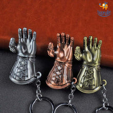 Load image into Gallery viewer, Thanos Infinity Gauntlet Metallic Keychain