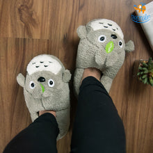 Load image into Gallery viewer, Totoro Plush Slippers (UK Size 4 - 8)