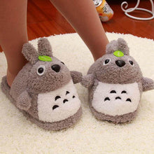 Load image into Gallery viewer, Totoro Plush Slippers (UK Size 4 - 8)