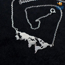 Load image into Gallery viewer, World Map Necklace