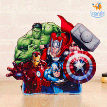 Load image into Gallery viewer, Avengers Wooden LED Lamp
