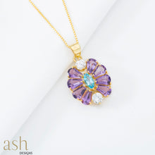Load image into Gallery viewer, Purple Emperor Gemstone Pendant with Chain
