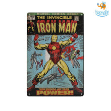 Load image into Gallery viewer, Iron Man Comic Tin Hanging Board
