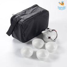 Load image into Gallery viewer, Portable Japanese Tea Set With Wooden Tray
