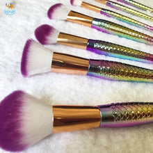 Load image into Gallery viewer, Mermaid Make Up Brushes - Set of 7
