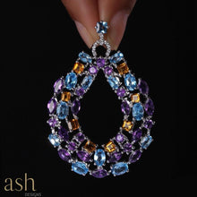 Load image into Gallery viewer, Starry Sea Teardrop Semi-Precious Earrings
