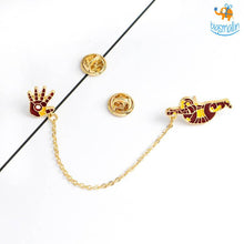 Load image into Gallery viewer, Superhero Chain Brooch Pin
