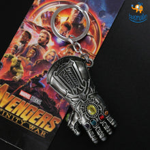 Load image into Gallery viewer, Thanos Infinity Gauntlet Metallic Keychain
