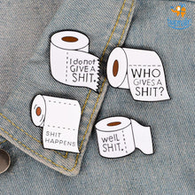 Load image into Gallery viewer, Toilet Paper Metallic Lapel Pins
