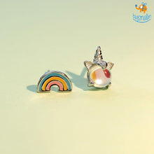 Load image into Gallery viewer, Magical Unicorn Rainbow Ear Studs
